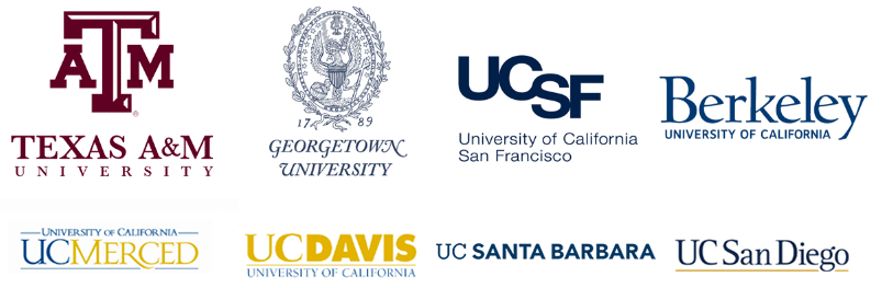 Logos of various universities
