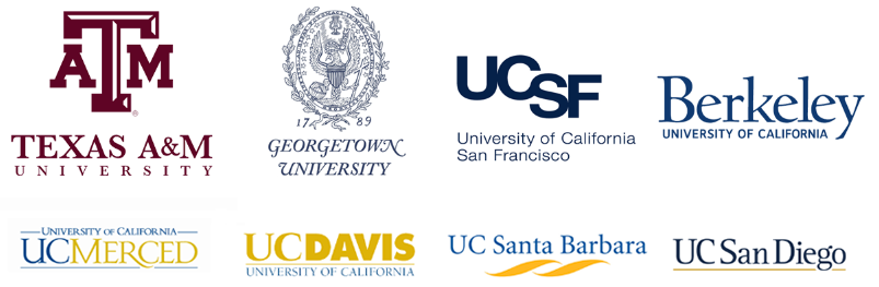 Logos of various universities