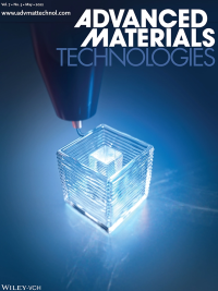 Advanced Materials journal cover with transparent plastic hollow square tube