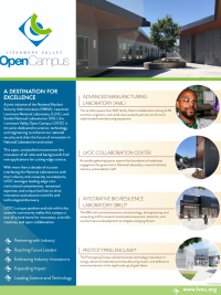 Factsheet descbribing the Livermore Valley Open Campus