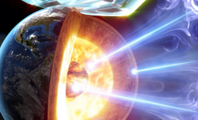 Cutaway showing Earth's core