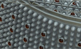 Photomultiplier tubes on antineutrino detector