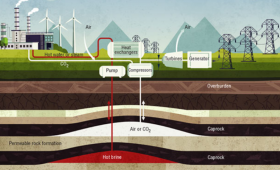 Illustration of Earth Battery, with open cross-section of the ground