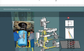 Instrument being installed in telescope