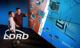 Scientists examie power distribution grid simulation