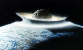 Artist's conception of a comet impact on Earth