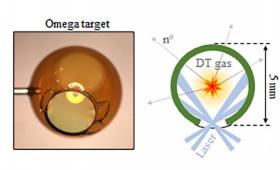 Image (left) and diagram of spherical target