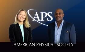 Andrea (Annie) Kritcher and Ronnie Shepherd with APS logo