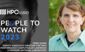 An image from the publication HPCwire announced Lawrence Livermore National Laboratory’s Deputy Associate Director for High Performance Computing (HPC) Terri Quinn has been named among its “People to Watch” for 2023. (Download Image)