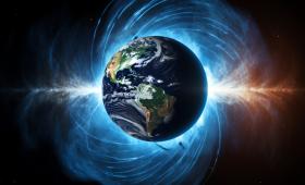 Depiction of Earth's magnetic field