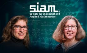 Carol Woodward and Judy Hill pictured with SIAM logo