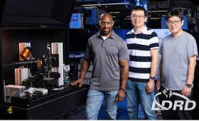 From left, Marcus Worsley, Longsheng Feng and Tae Wook Heo have created a new electrode that that will help increase storage capcity.