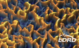 Atomic force microscope image of porous nickel oxide formed during the dissolution-reprecipitation process.