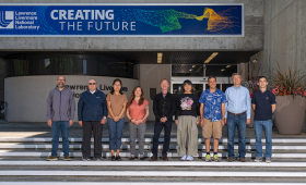 Models developed by a team of authors at LLNL explain the unusual behavior of plutonium. From left to right, Lorin Benedict, Alex Landa, Kyoung Eun Kweon, Emily Moore, Per Söderlind, Christine Wu, Nir Goldman, Randy Hood and Aurelien Perron. Not pictured are Babak Sadigh and Lin Yang.