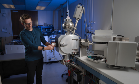 Scientist Thomas Kruijer uses the thermal ionization mass spectrometry (TIMS) facility at Lawrence Livermore National Laboratory to analyze meteorite samples. 