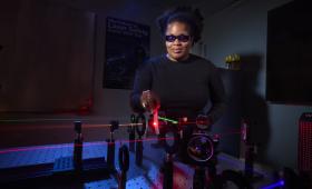 Raspberry Simpson working on a laser