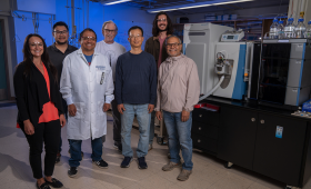 Lawrence Livermore National Laboratory’s Forensic Science Center created a novel technique to uncover traces of the Soman nerve agent, strengthening chemical forensics and OPCW investigations. The FSC team, from left: Adele Panasci-Nott, Alexander Vu, Carlos Valdez, Mark Dreyer, David Cho, David Baliu-Rodriguez and Saphon Hok. 