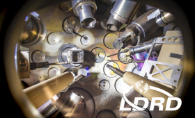 Target chamber at the OMEGA laser facility at the University of Rochester, New York. 